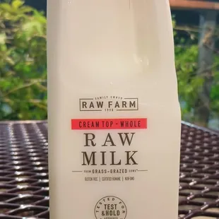 Raw Farm Cream Top 100% Grass-Grazed Whole Raw Milk