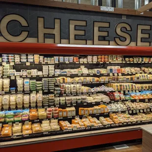 the cheese section of a grocery store