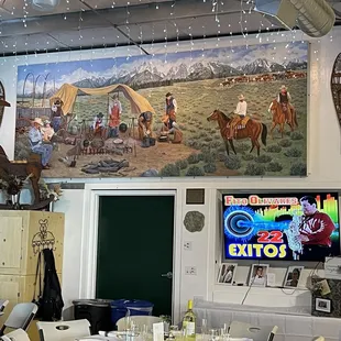 HUGE farm painting on the wall