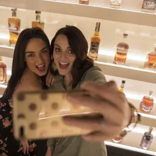 Selfie in the Bourbon Bottle Hall at the Frazier History Museum in Louisville, KY.