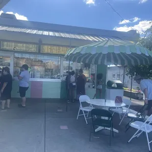 outside