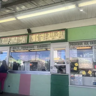 The ordering window and other spaces. Empty dish because I couldn&apos;t wait to taste my treat.