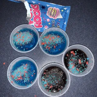 Jell-O shots - bring your own pop rocks