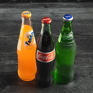 Glass bottle sodas - Coke, Sprite, Fanta