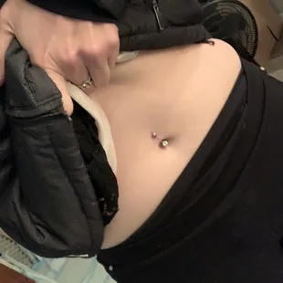 Navel piercing