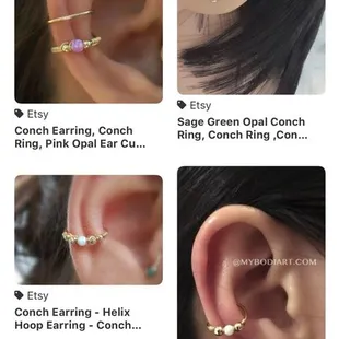 Typical conch piercing.