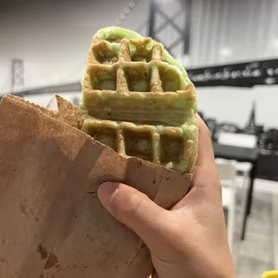 Pandan waffle