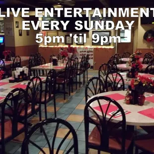 Live bands on Sundays for your listening pleasure which cater to the seasoned music lovers.