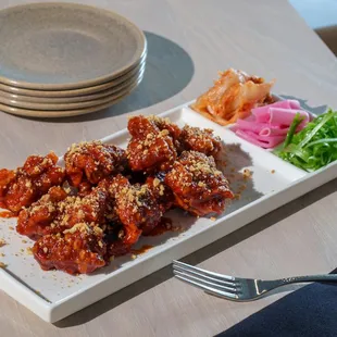 a plate of food on a table