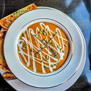 Butternut squash soup.  Not the best but not the worst I&apos;ve had