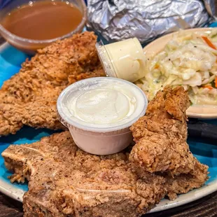Wednesday special fried pork chops