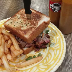 MOAB sandwich, fries