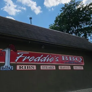 The outside signage.