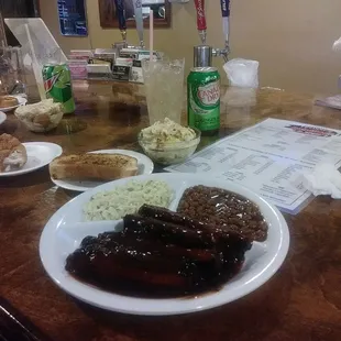 a table full of food