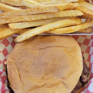Burger and fries! The best of friends