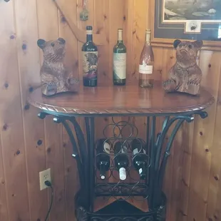 a table with bottles of wine