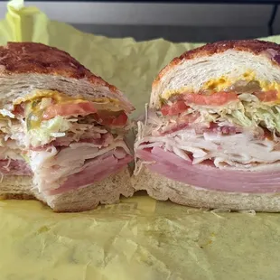 Large clubs sandwich Dutch bread (fresh baked breads!)