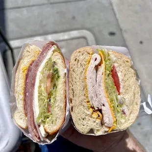Half Italian Combo & Turkey Sandwich - Both very solid with excellent bread good size and nice filling proportions.