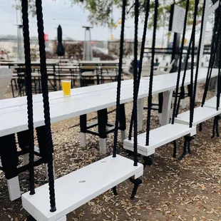 Outdoor seating in a beautiful patio area ~ Freddo