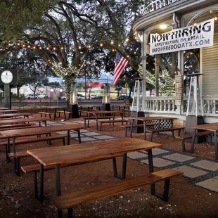 Seating area outside