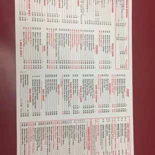New menu 2019/2/20