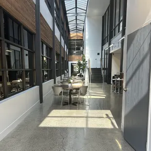 The several tables greeting you at the entrance.