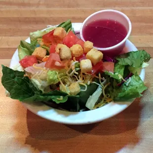 Side Salad with Vinaigrette Dressing
