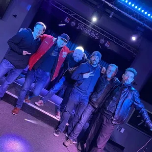 J.Chris Newberg wsg Charles Mitchell, Darren McCarty, Todd Starks,Paul Pipitone with Darren McCarty and owner Joe Magolan.