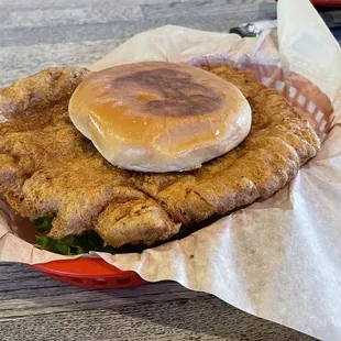 Fried Pork Chop Sandwich