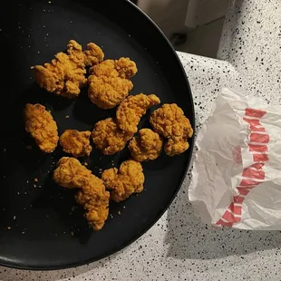 5 piece chicken tender... I mean tiny pieces of fried breading with no chicken inside.