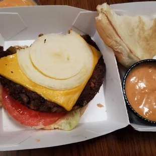 I suppose they gave me a complete slice of an onion, instead of giving me pickles and onions.