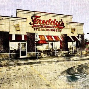 the front of the restaurant