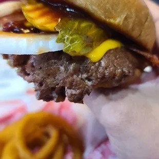 Double Bacon BBQ Burger &amp; Onion Rings  07-07-2022