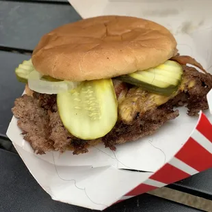 Long hair in my burger