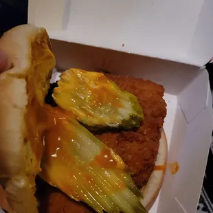 Spicy chicken sandwich.. not spicy