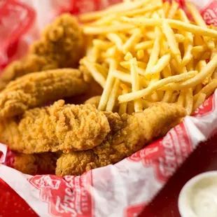 fried chicken and fries