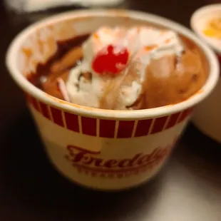 Chocolate Brownie Delight Sundae (slightly melted)