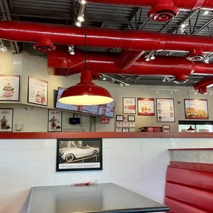 Interior booth seating