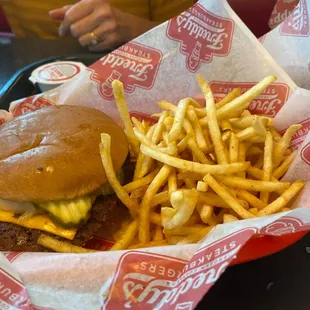 #1 special: double burger and fries