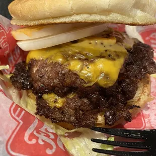 Red hot and blue burger