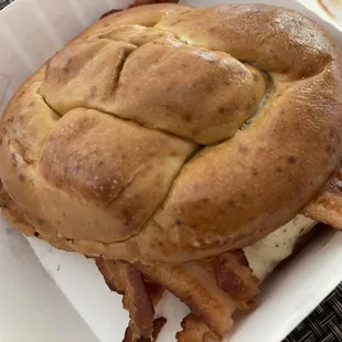 Pretzel Bacon BBQ Chicken Sandwich