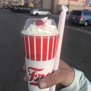 My remade Banana shake Freddy&apos;s Famous Jalapeo Fry Sauce