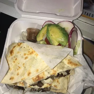 My quesadilla plate. I like what they're doing!