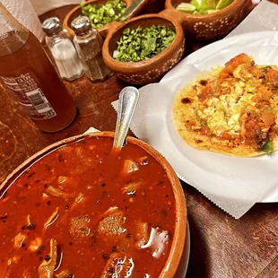 Menudo and breakfast taco