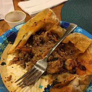 Mush Mania.  Burnt Shrimp and a total mess