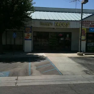 an empty parking lot