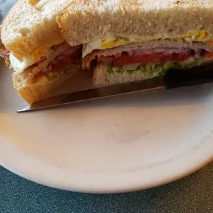 Pork tenderloin breakfast sandwich