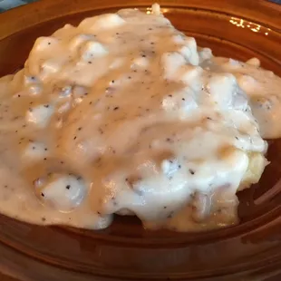 Half order of biscuits and gravy