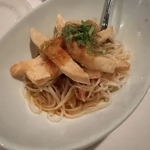 Fried Calamari Over Egg Noodles &amp; Asian Flavors