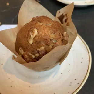 Banana walnut muffin